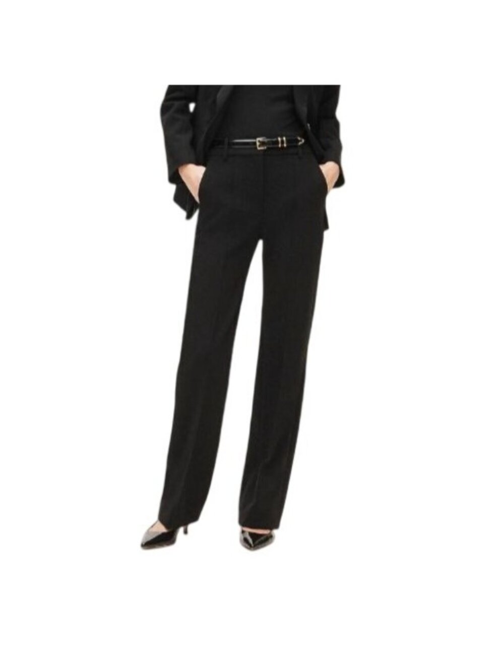 NWT J.Crew Natalia Dress Pant Sz 20 Black Wide Carreman Stretch Office Business